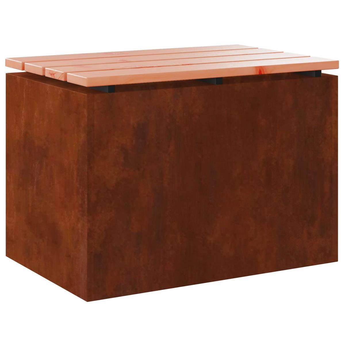Banco de jardín 1 -Seater 60 x 40 x 43 cm Acero oxidado Oxidado