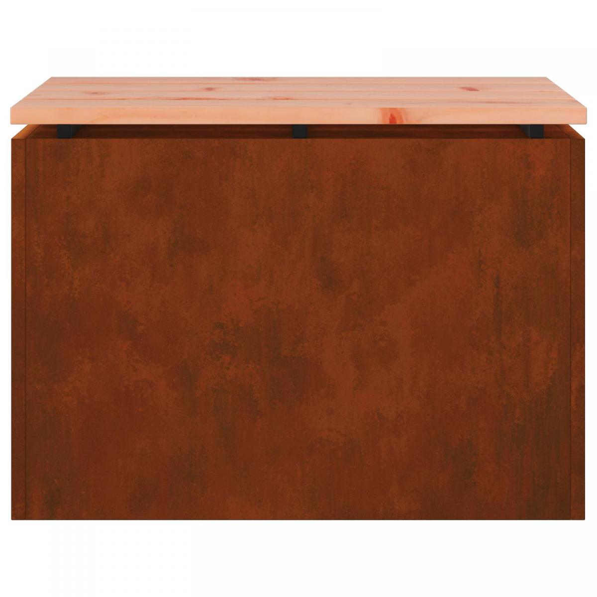 Banco de jardín 1 -Seater 60 x 40 x 43 cm Acero oxidado Oxidado