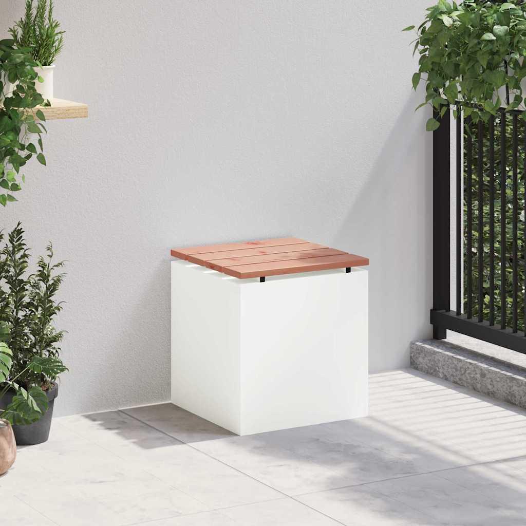 Banco de jardín de acero marrón envejecido 132 cm