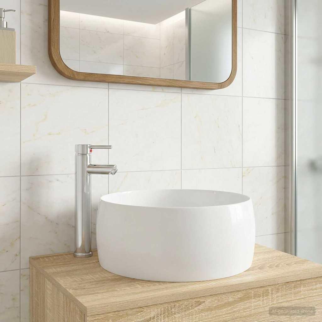 Lavabo de baño con grifo y desagüe Cromado