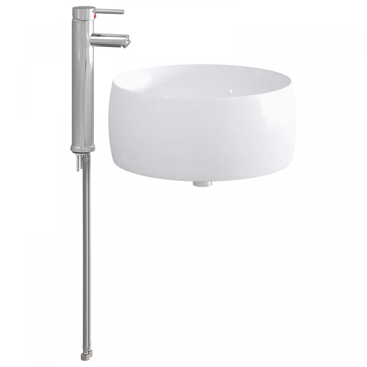Lavabo de baño con grifo y desagüe Cromado