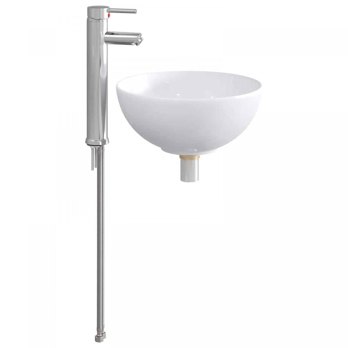 Lavabo de baño con grifo y desagüe Cromado