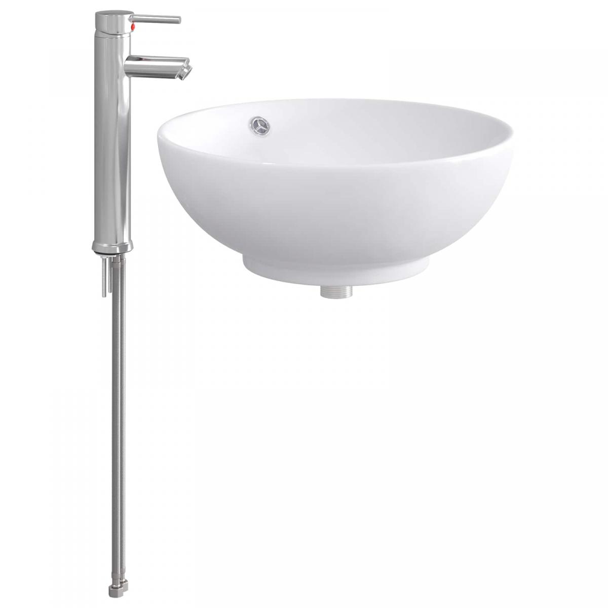 Lavabo de baño con grifo y desagüe Cromado