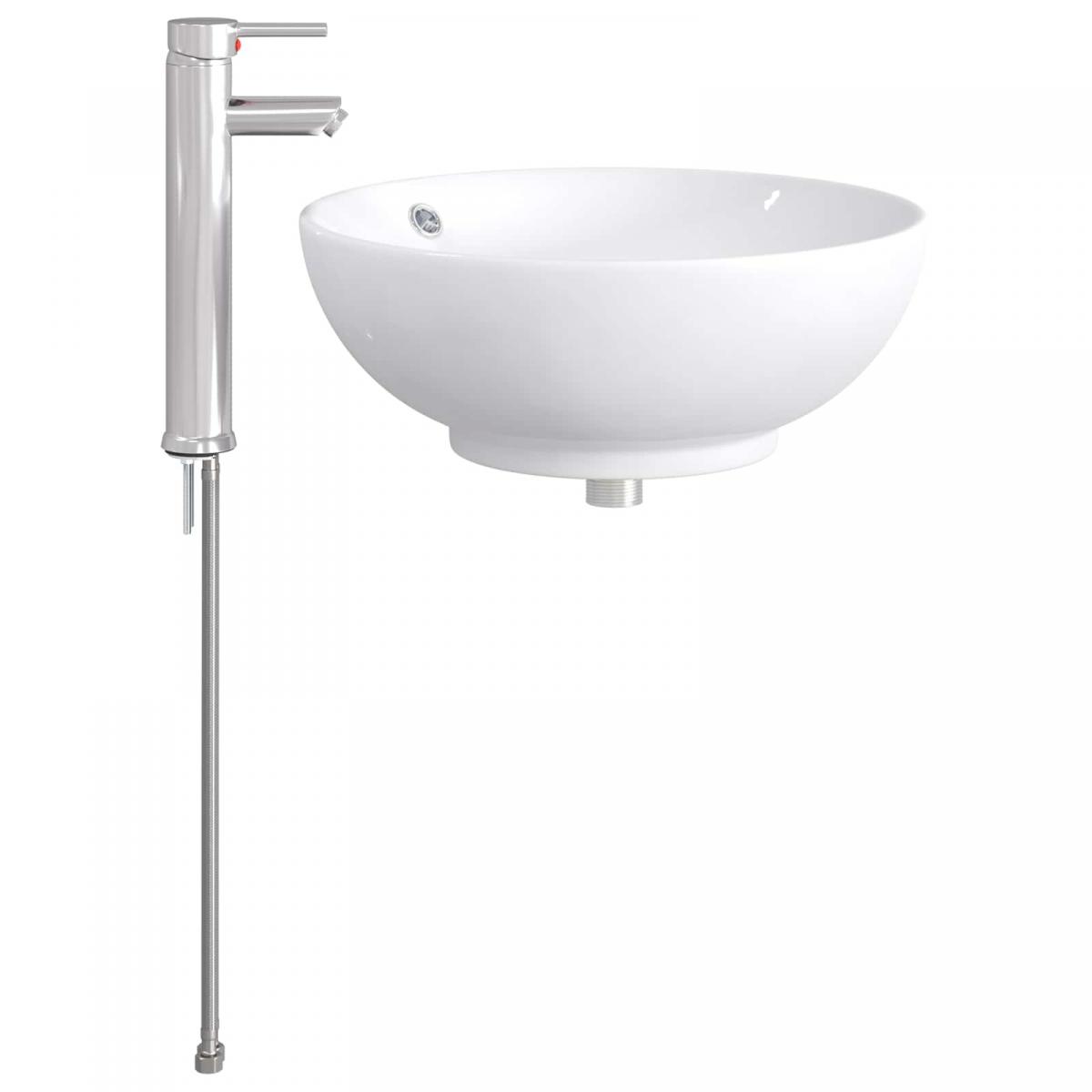 Lavabo de baño con grifo y desagüe Cromado