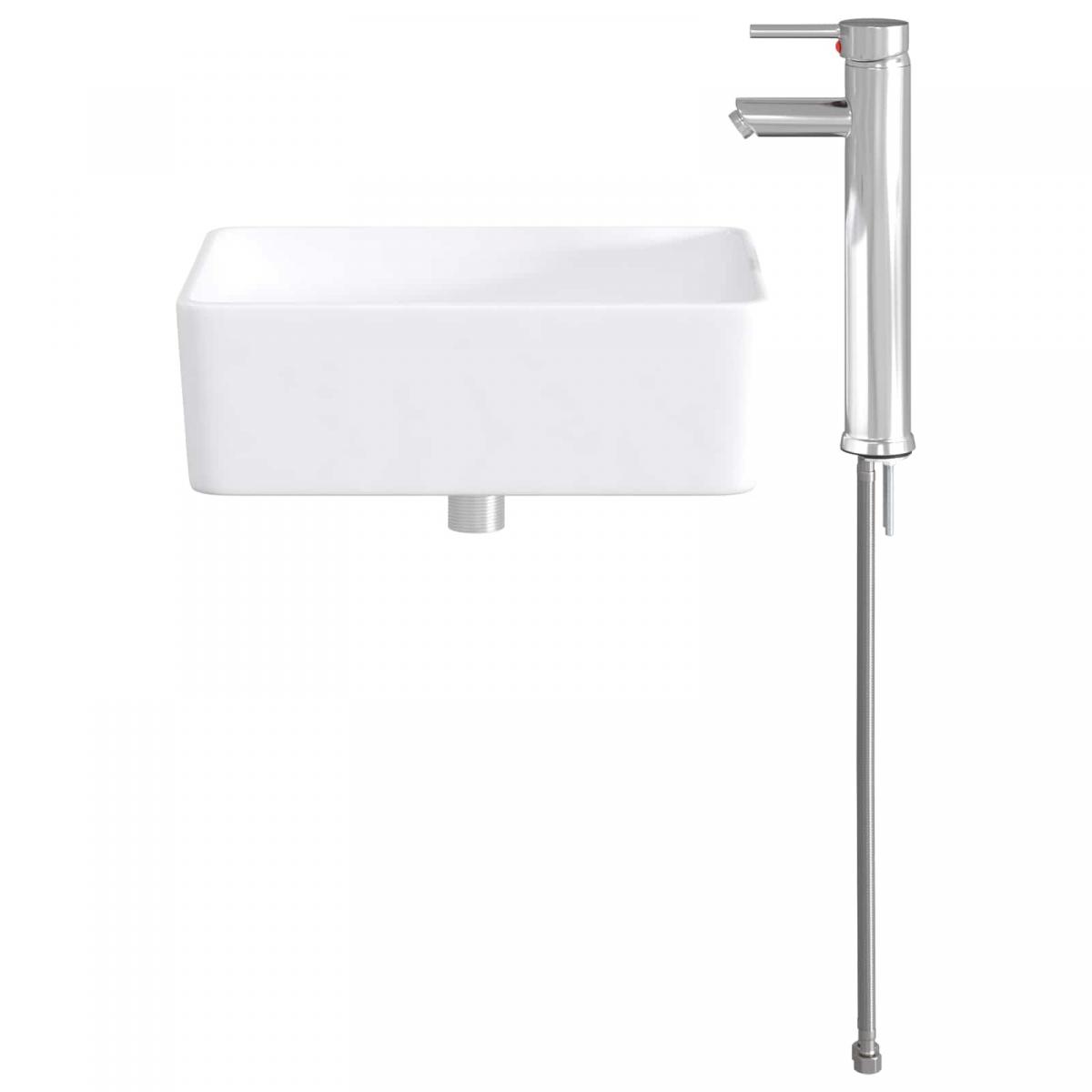 Lavabo de baño con grifo y desagüe Cromado