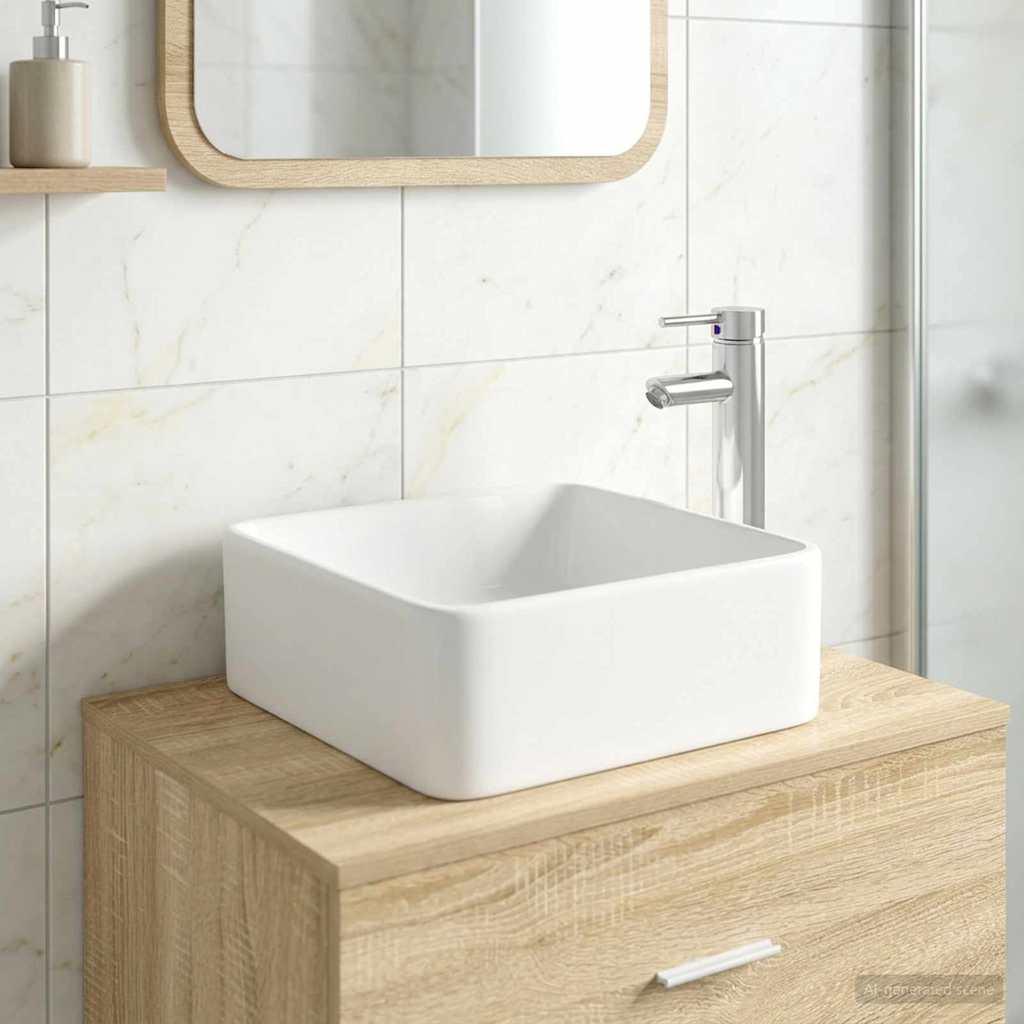 Lavabo de baño con grifo y desagüe Cromado