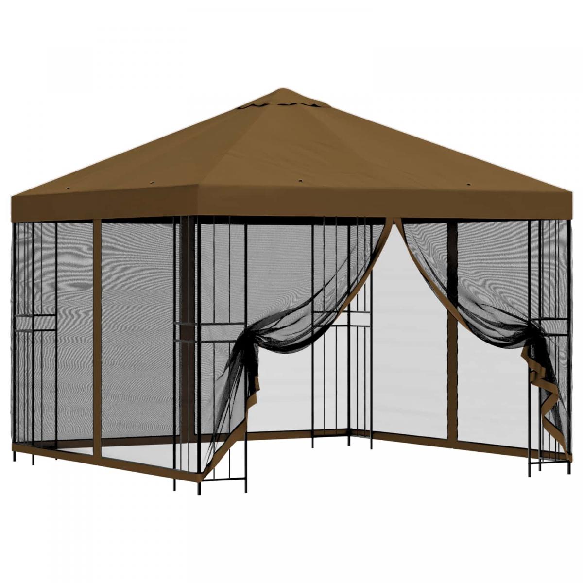 Gazebo de jardín con paredes laterales