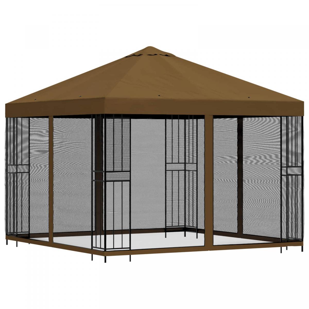Gazebo de jardín con paredes laterales