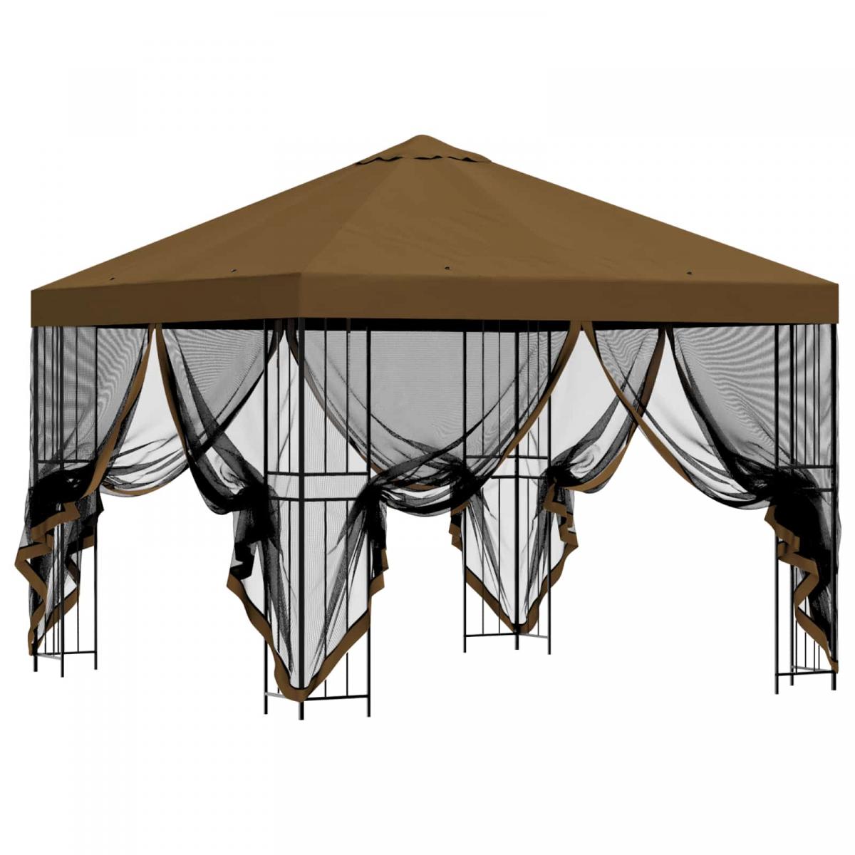 Gazebo de jardín con paredes laterales
