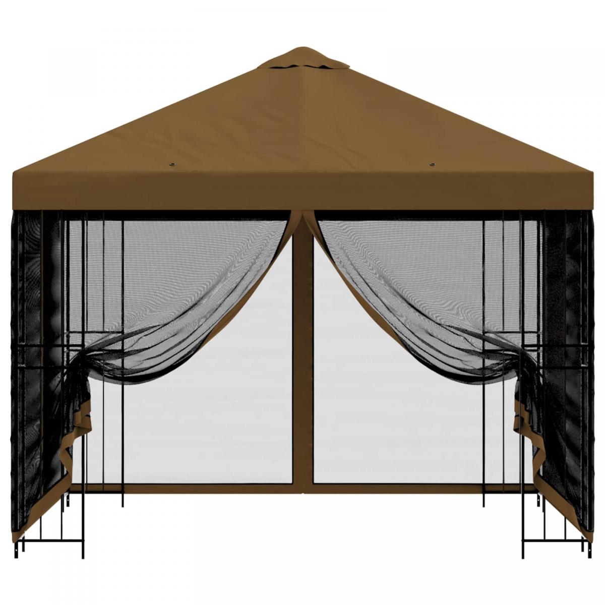 Gazebo de jardín con paredes laterales