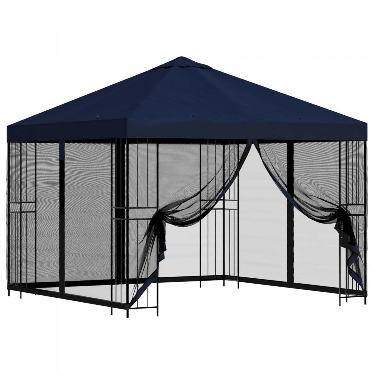 Gazebo de jardín con paredes laterales