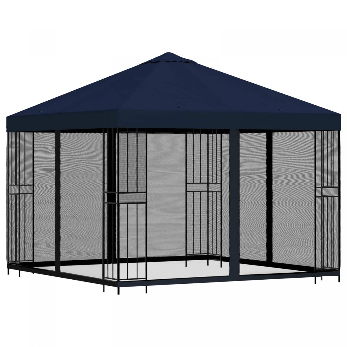 Gazebo de jardín con paredes laterales