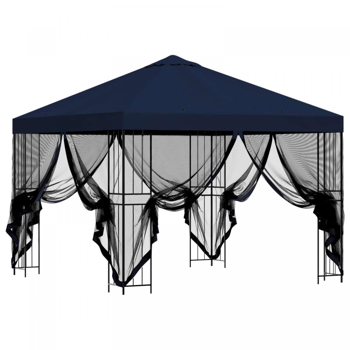 Gazebo de jardín con paredes laterales