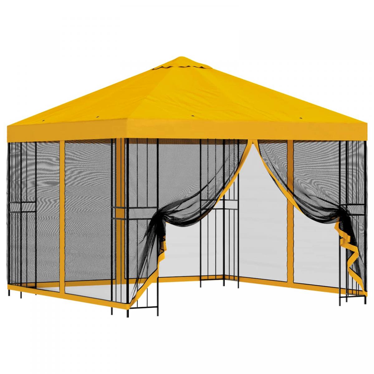 Gazebo de jardín con paredes laterales