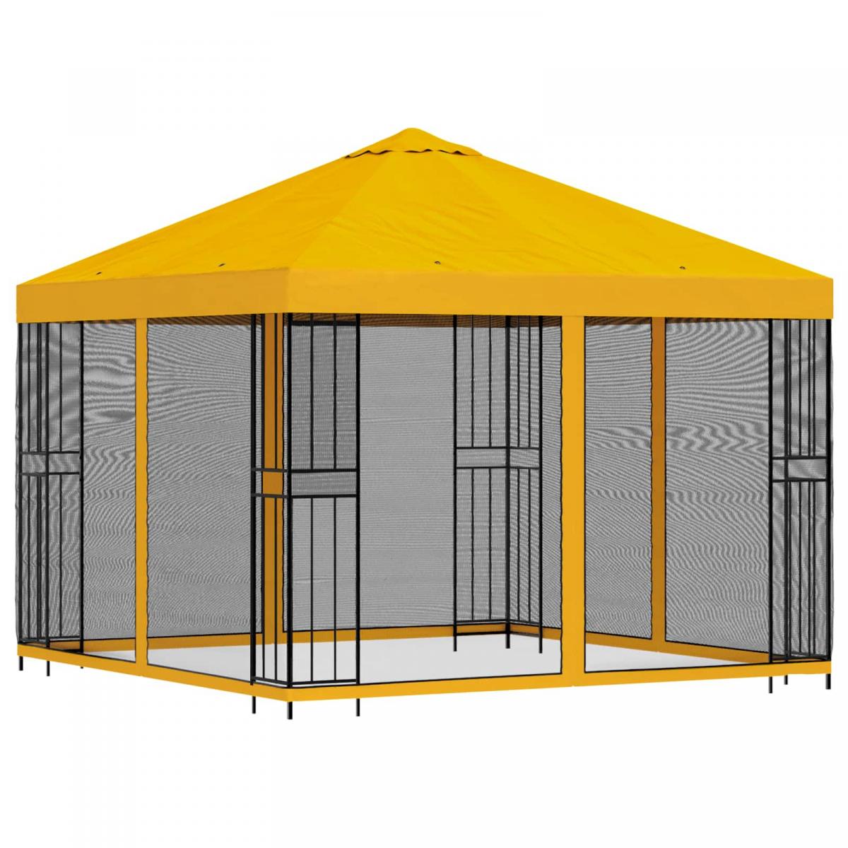 Gazebo de jardín con paredes laterales