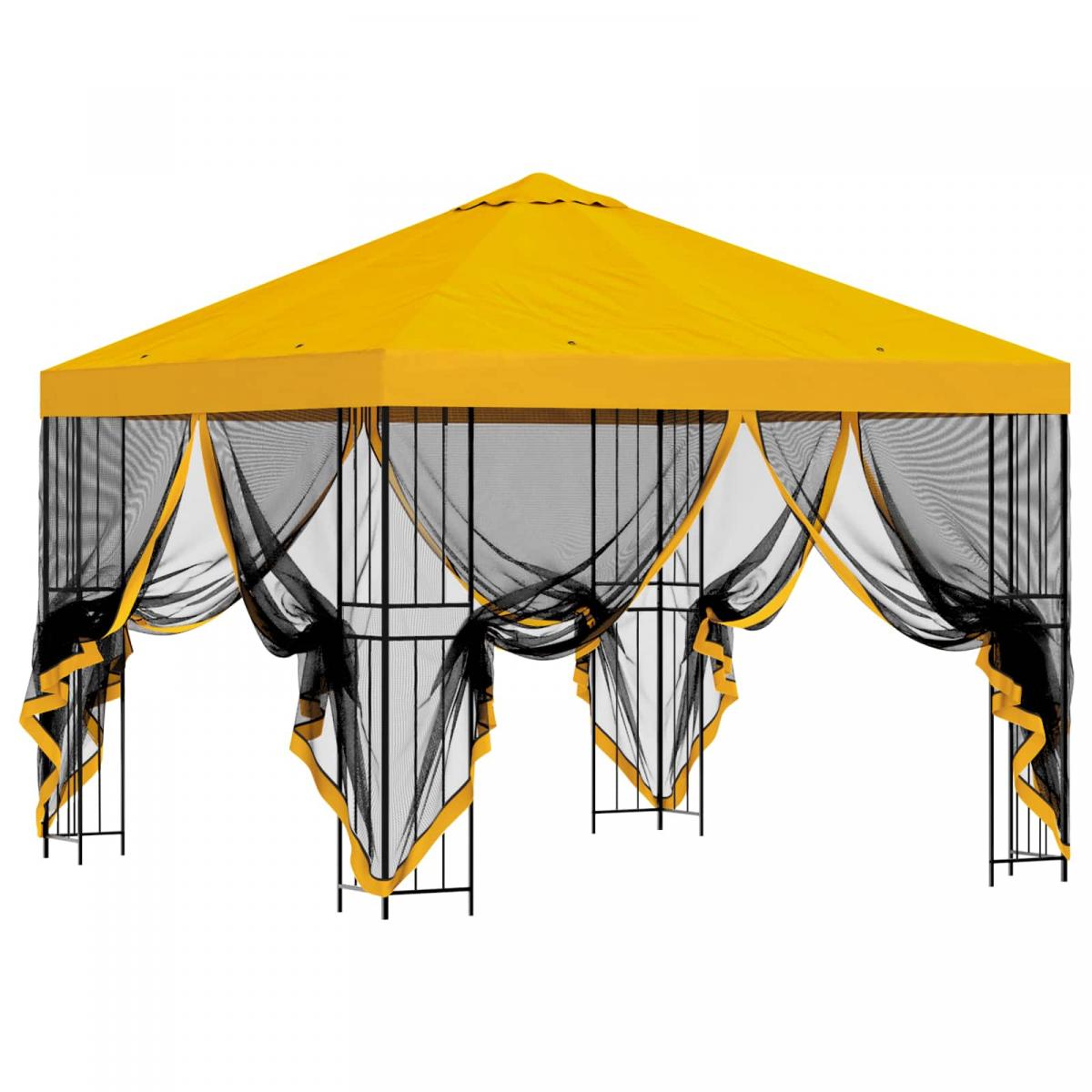 Gazebo de jardín con paredes laterales