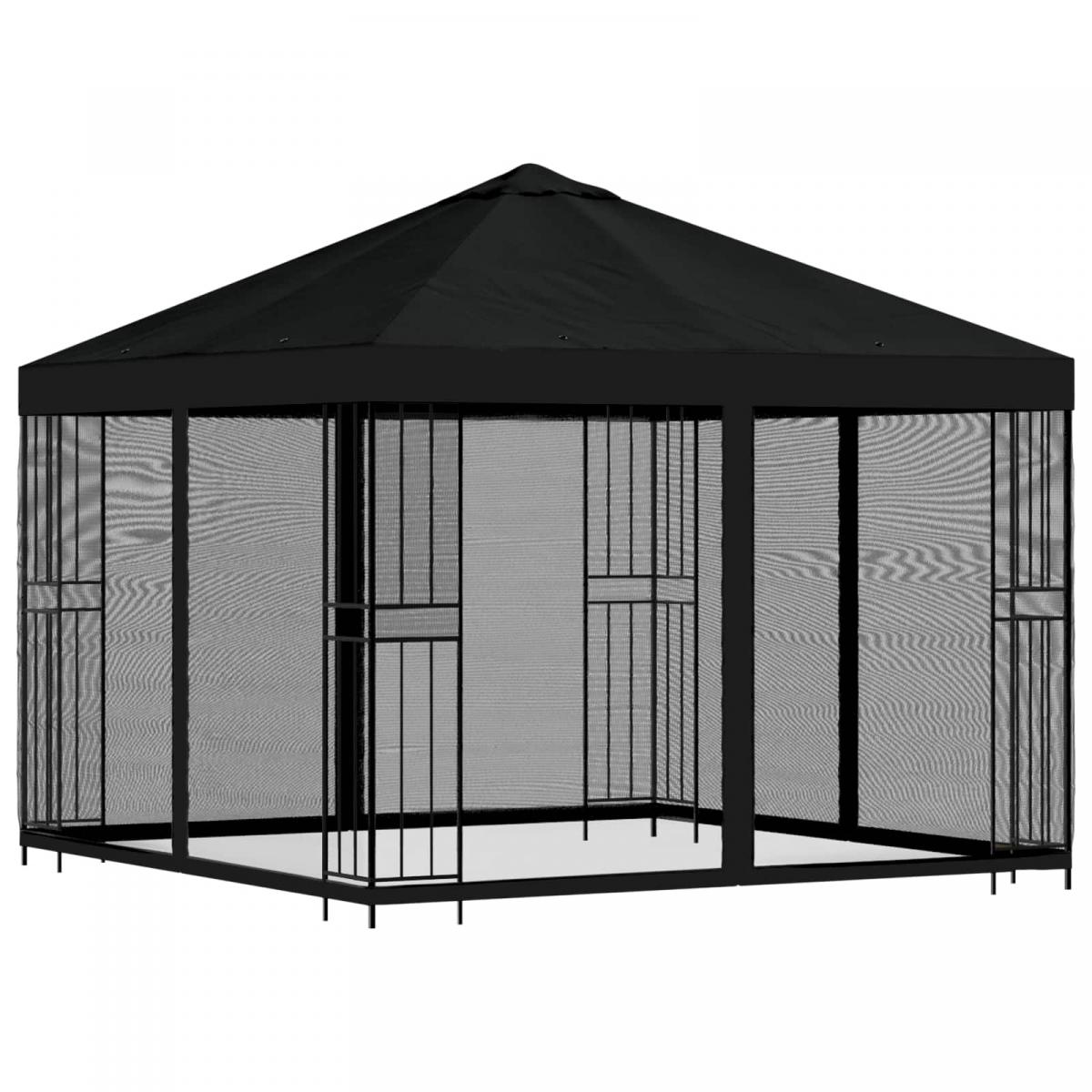 Gazebo de jardín con paredes laterales
