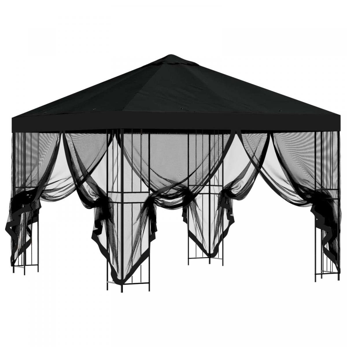 Gazebo de jardín con paredes laterales