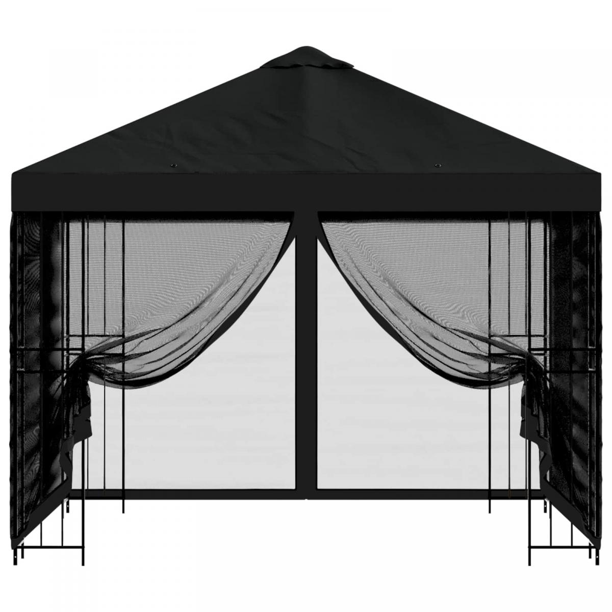 Gazebo de jardín con paredes laterales