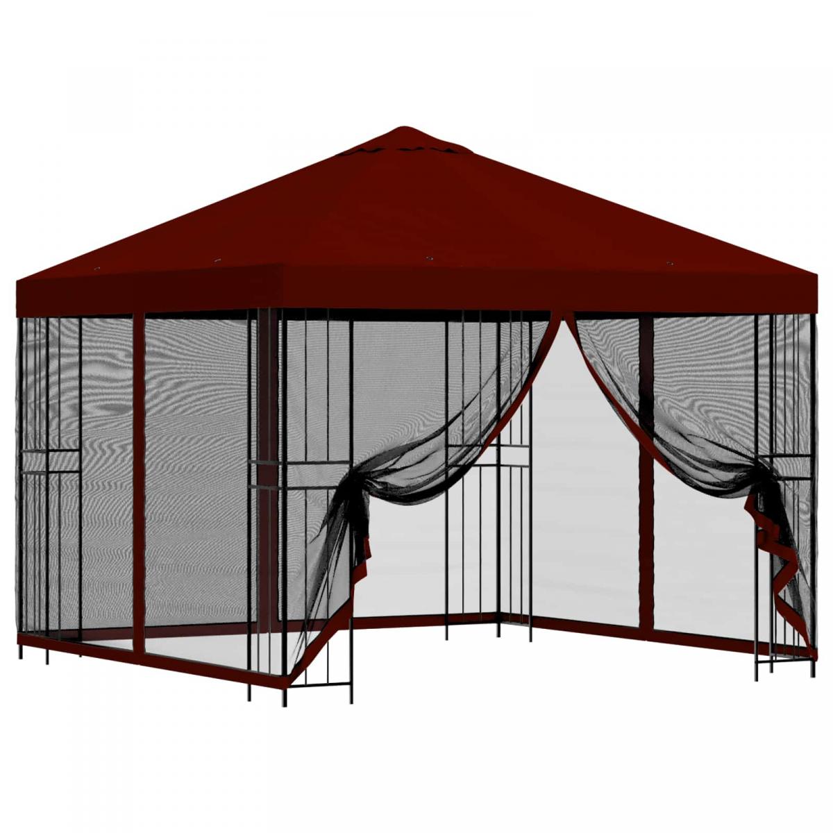 Gazebo de jardín con paredes laterales