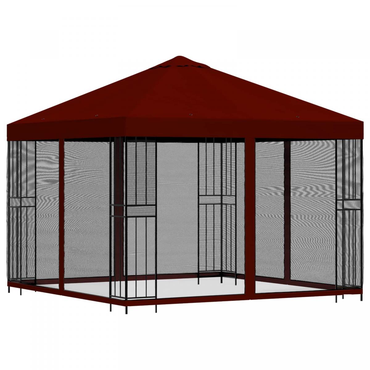 Gazebo de jardín con paredes laterales