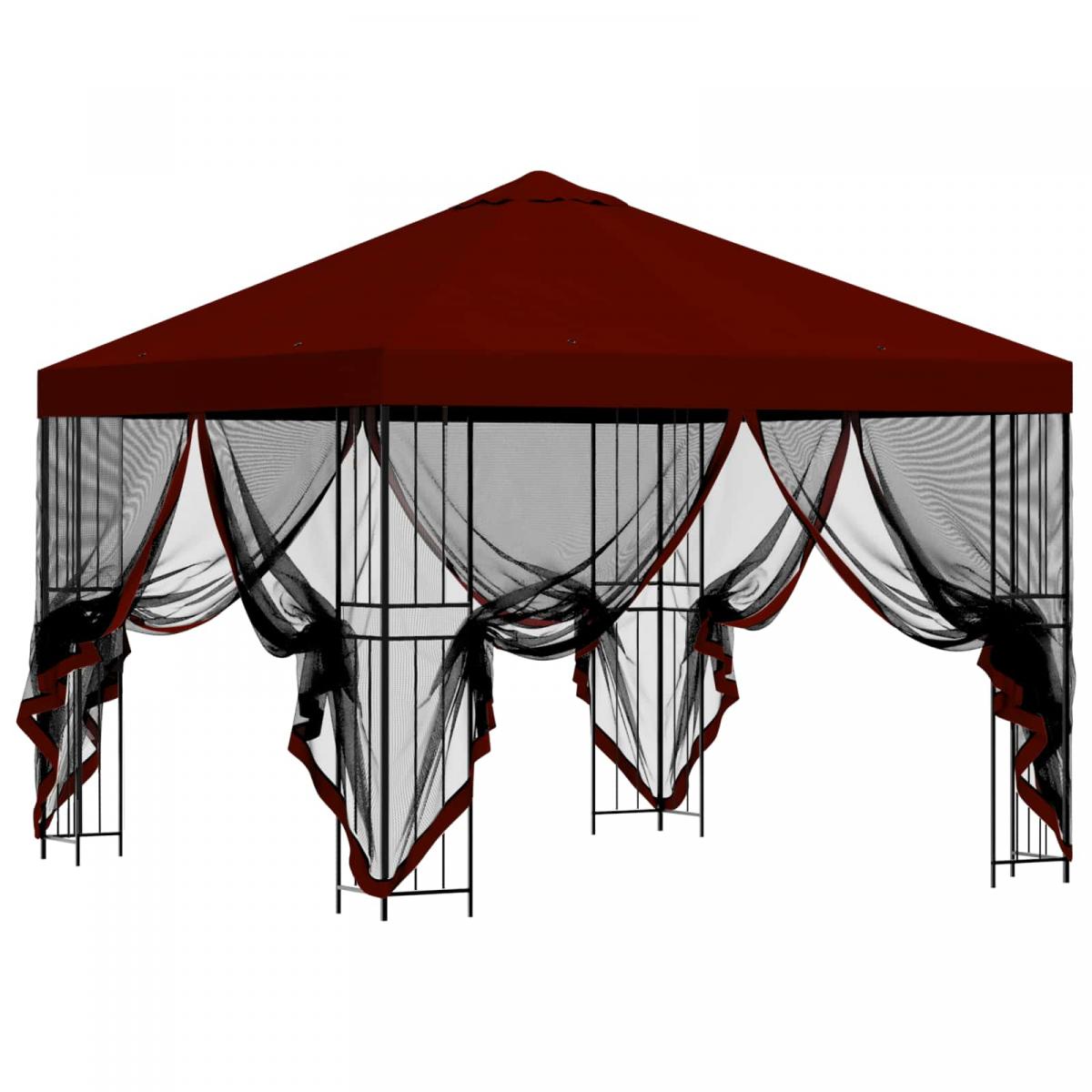 Gazebo de jardín con paredes laterales