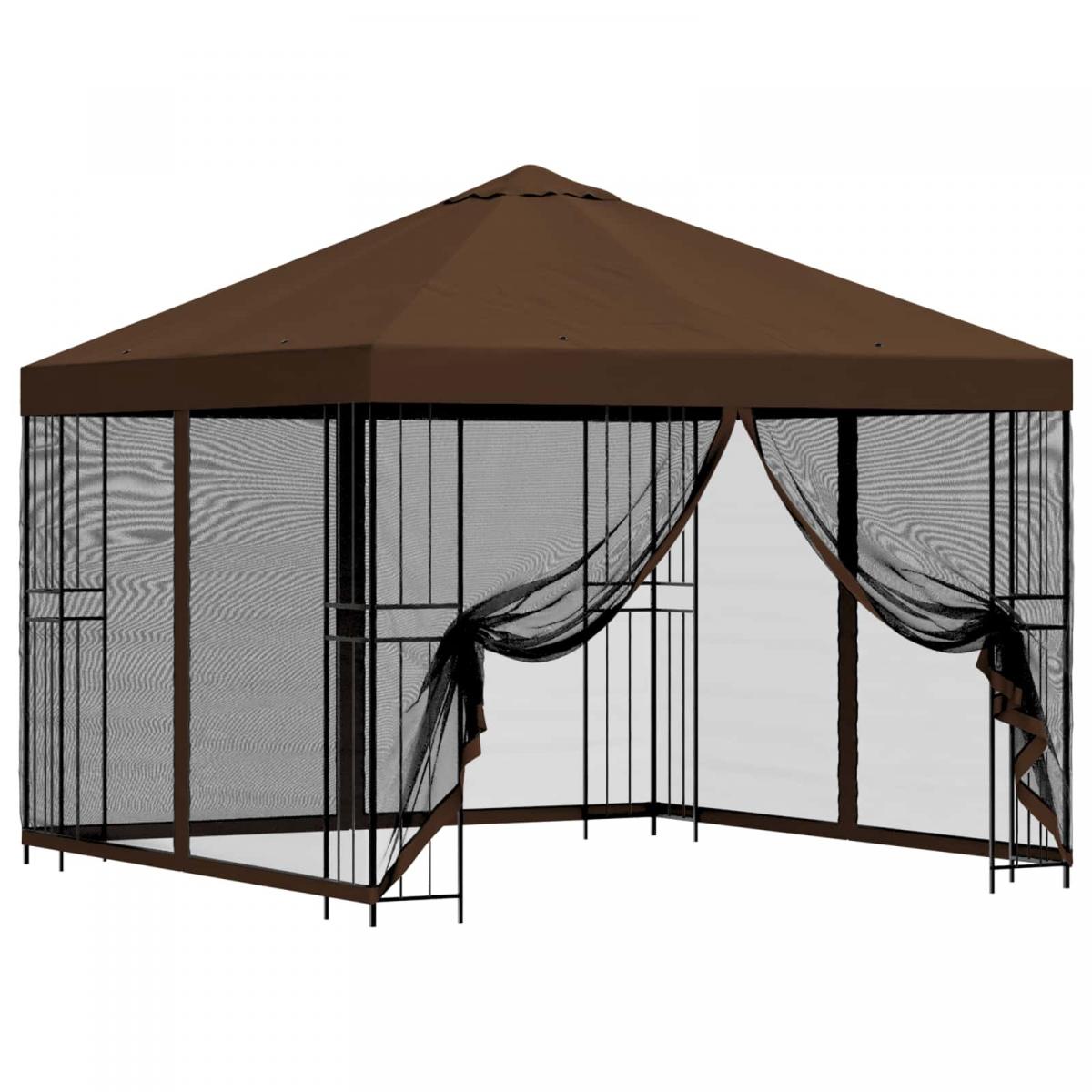 Gazebo de jardín con paredes laterales