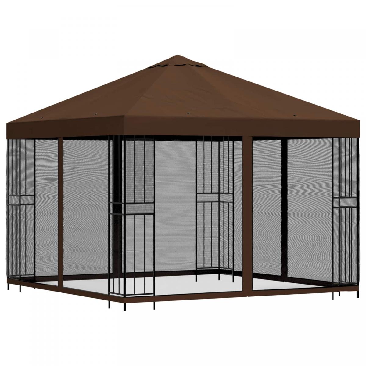 Gazebo de jardín con paredes laterales