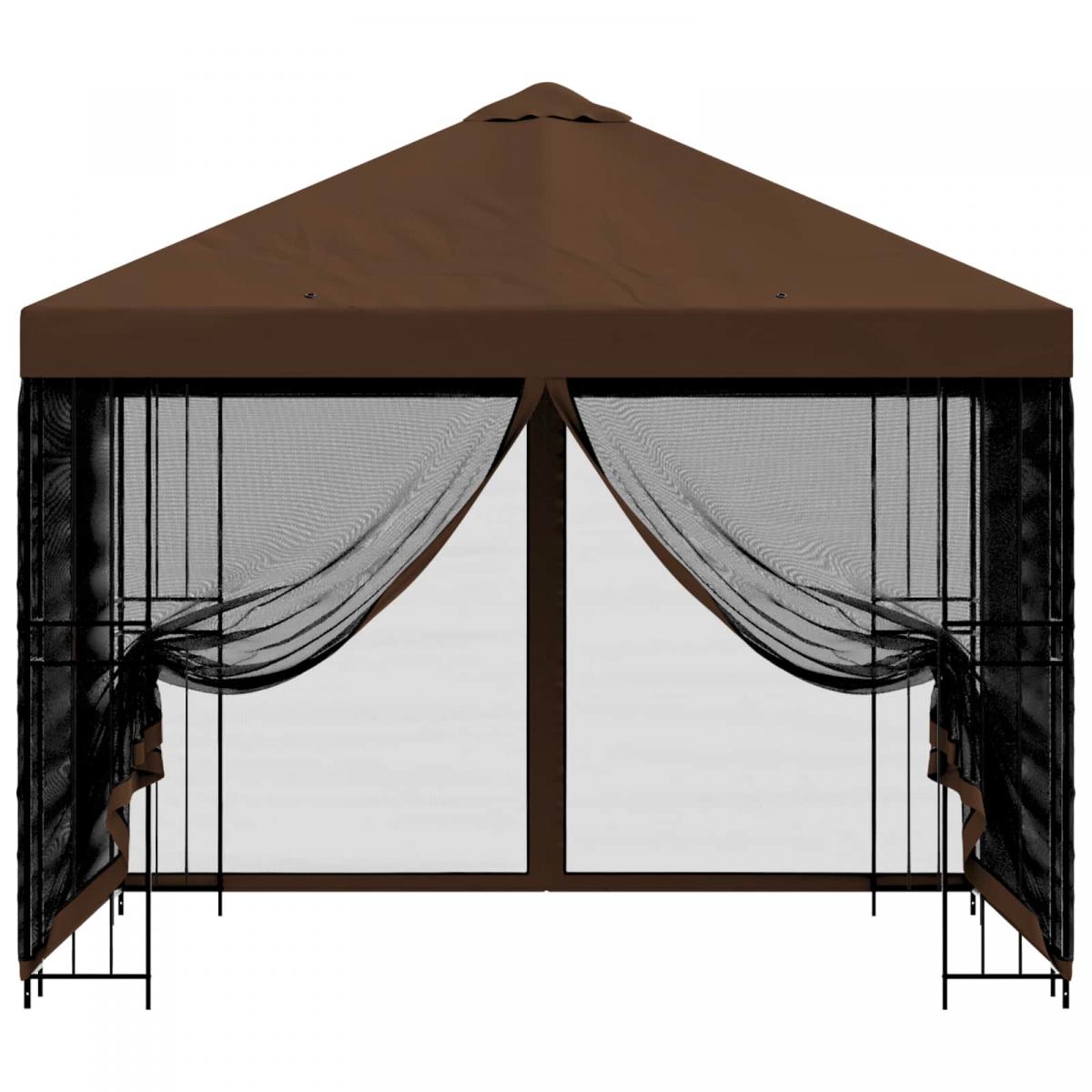 Gazebo de jardín con paredes laterales