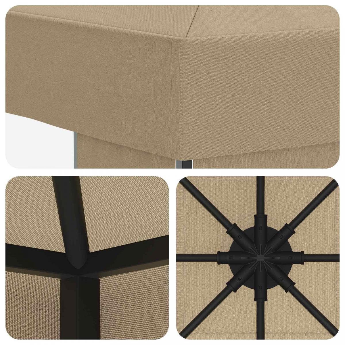 Cenador Terracota Poliéster y Acero 190 gsm