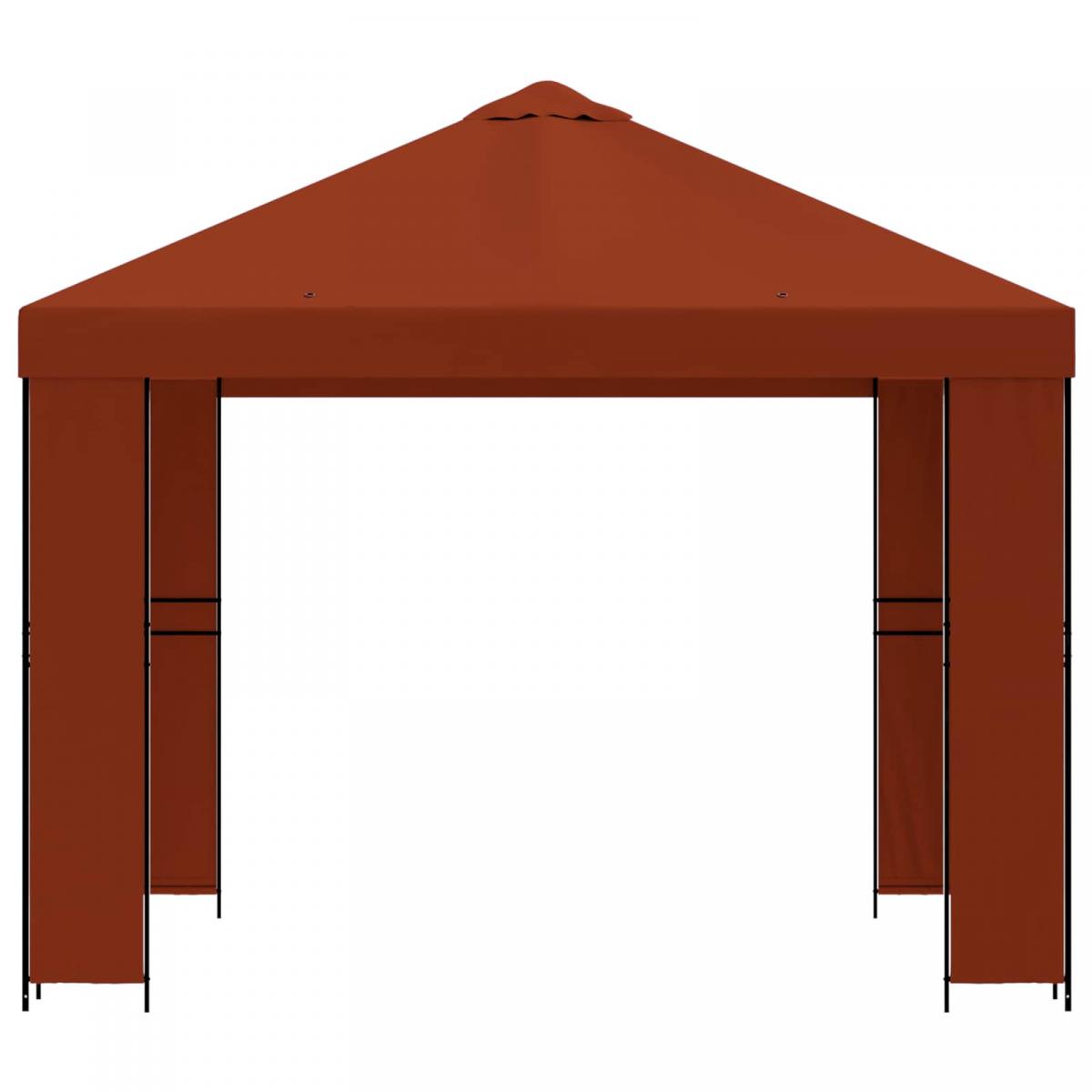 Cenador Terracota Poliéster y Acero 190 gsm