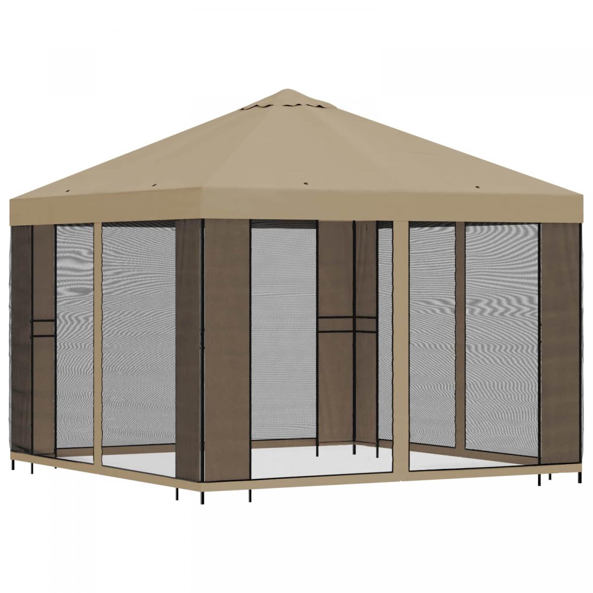 Gazebo de jardín con paredes laterales