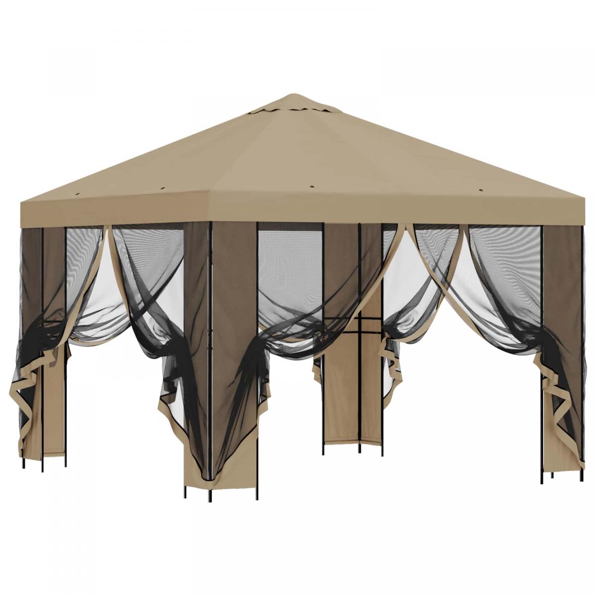 Gazebo de jardín con paredes laterales