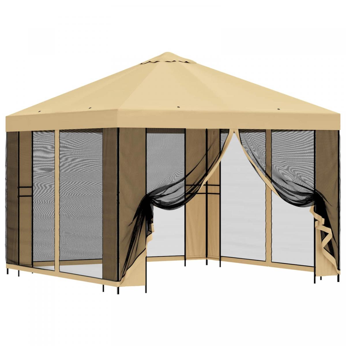 Gazebo de jardín con paredes laterales