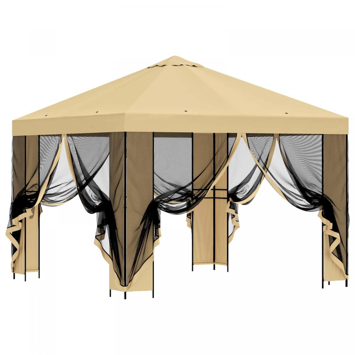 Gazebo de jardín con paredes laterales