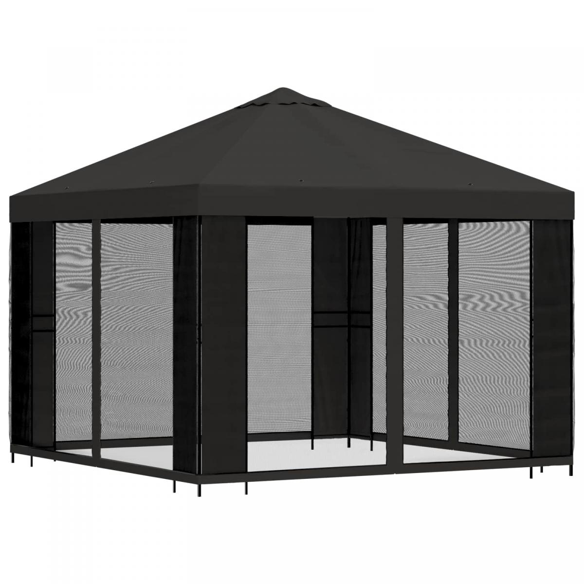 Gazebo de jardín con paredes laterales