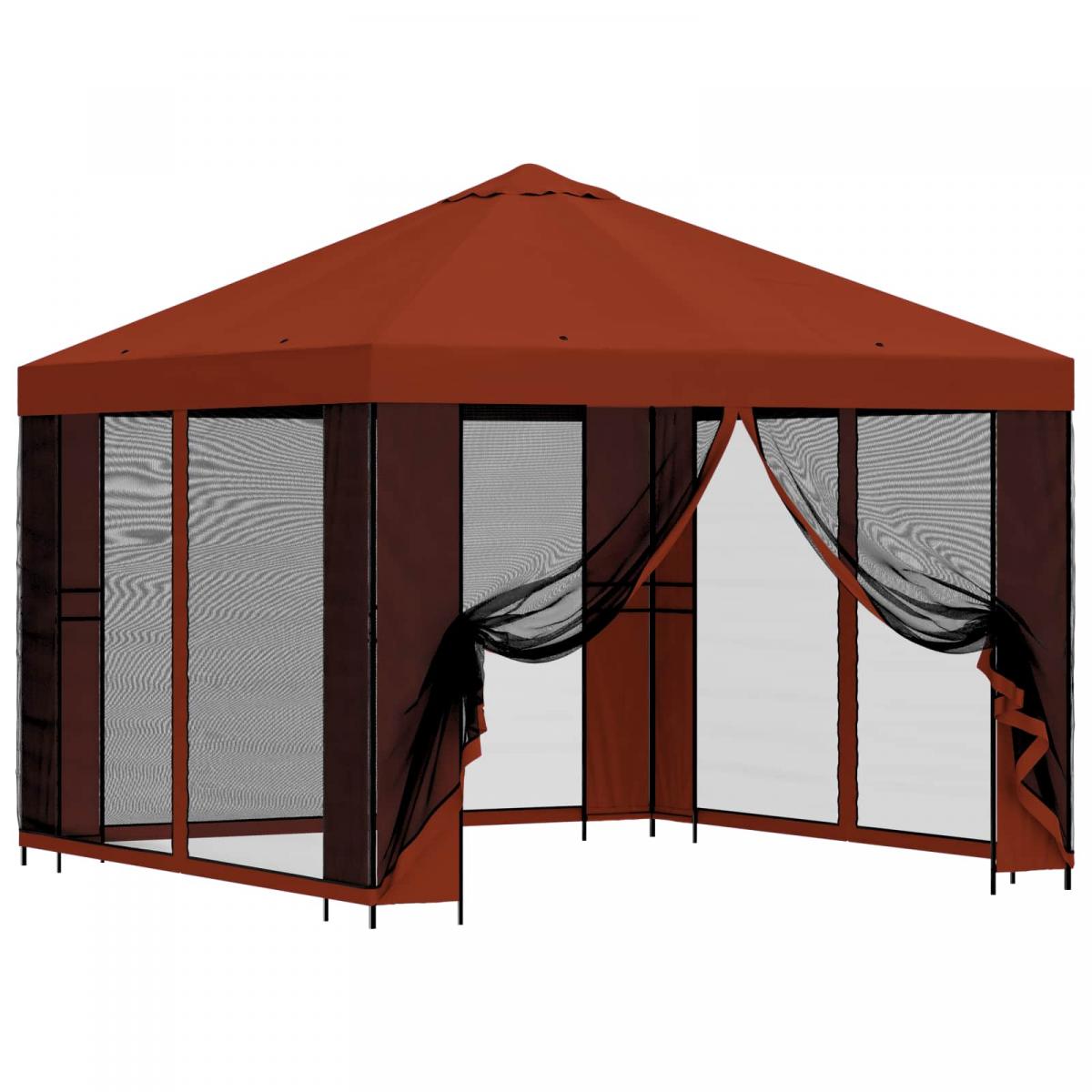 Gazebo de jardín con paredes laterales