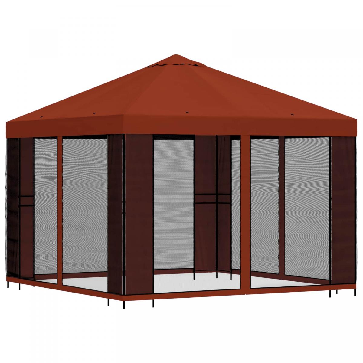 Gazebo de jardín con paredes laterales