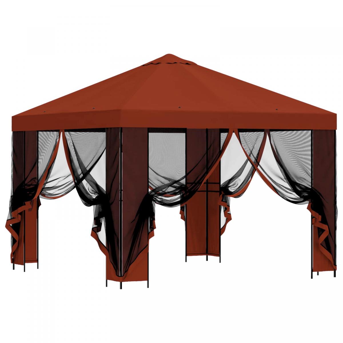 Gazebo de jardín con paredes laterales