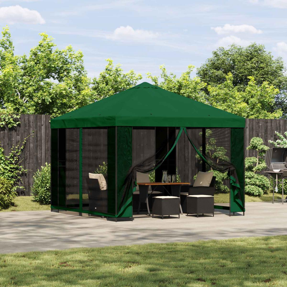 Gazebo de jardín con paredes laterales