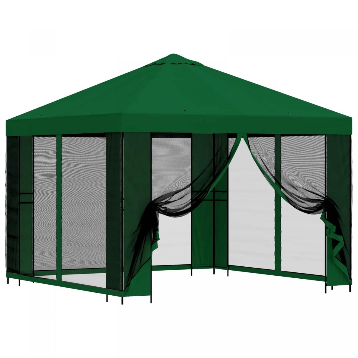 Gazebo de jardín con paredes laterales