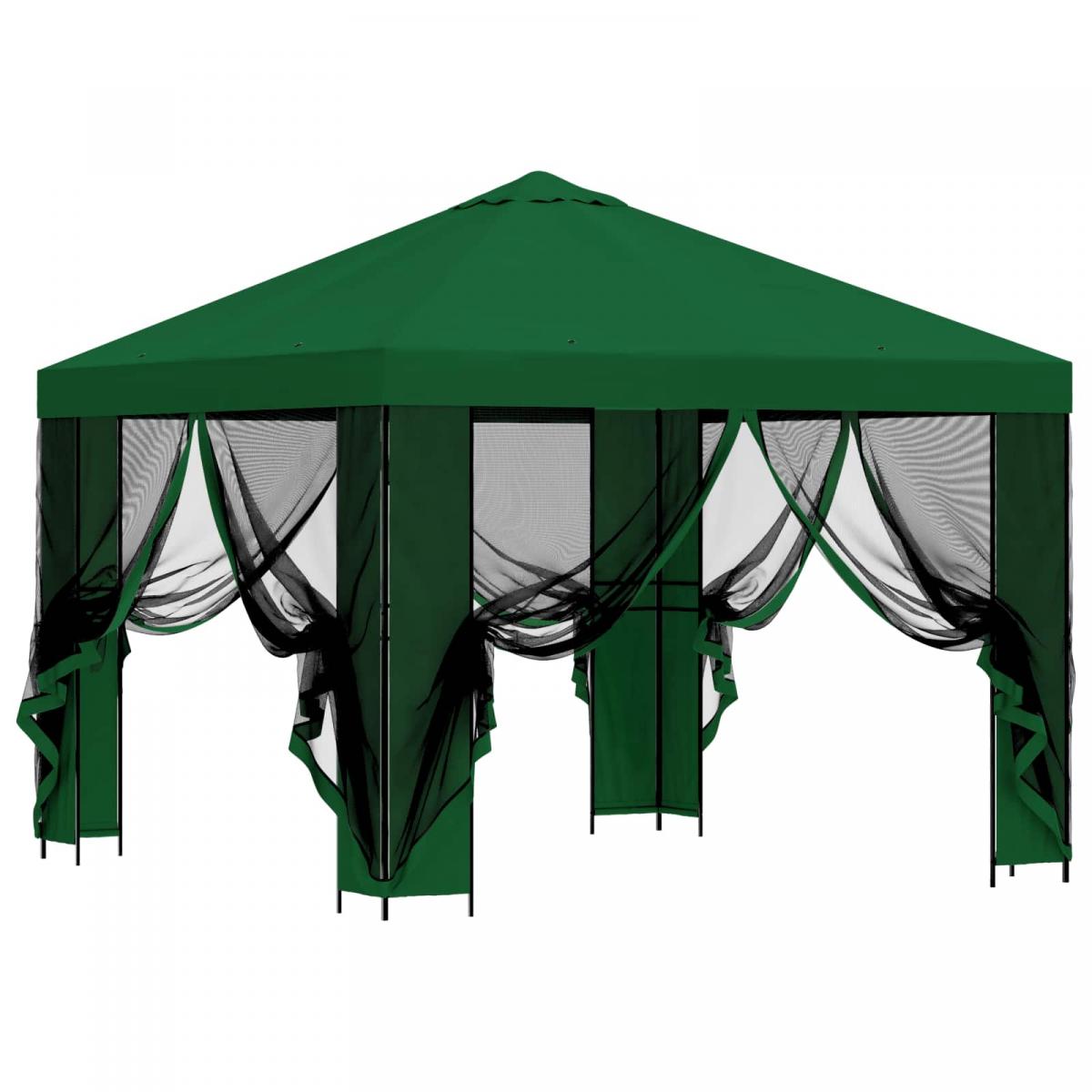 Gazebo de jardín con paredes laterales