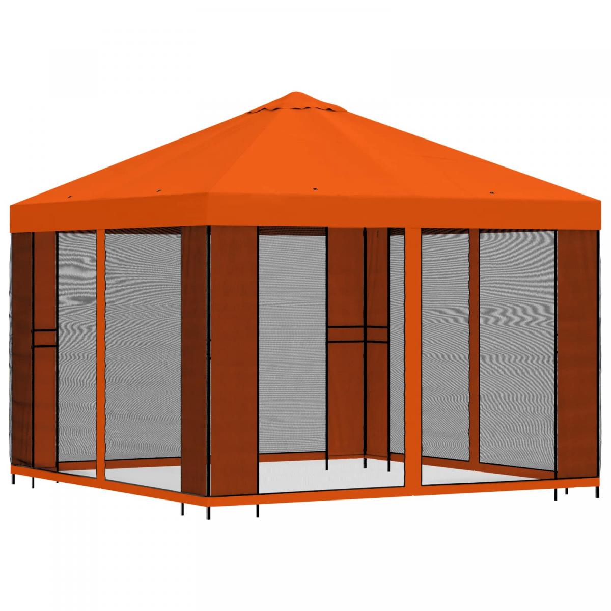 Gazebo de jardín con paredes laterales