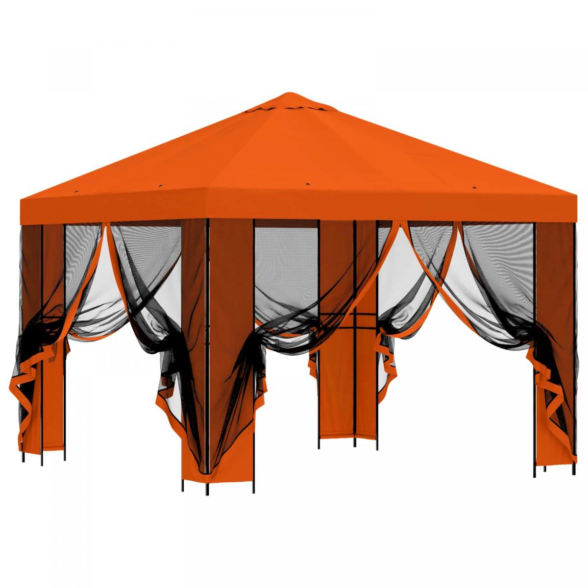 Gazebo de jardín con paredes laterales