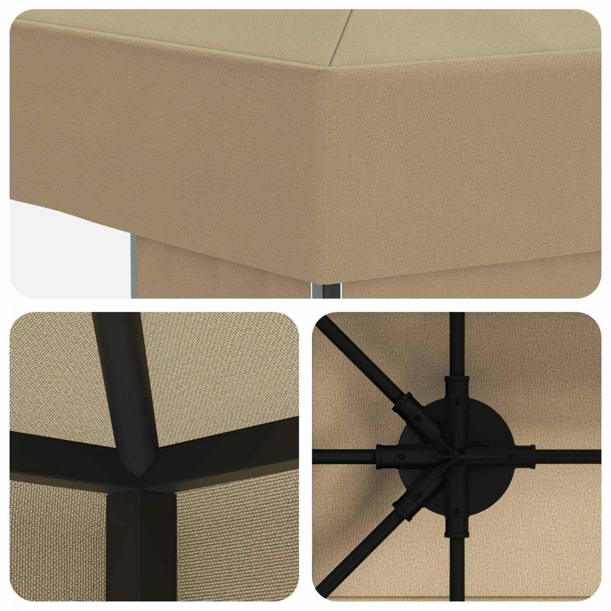 Cenador Terracota Poliéster y Acero 190 gsm