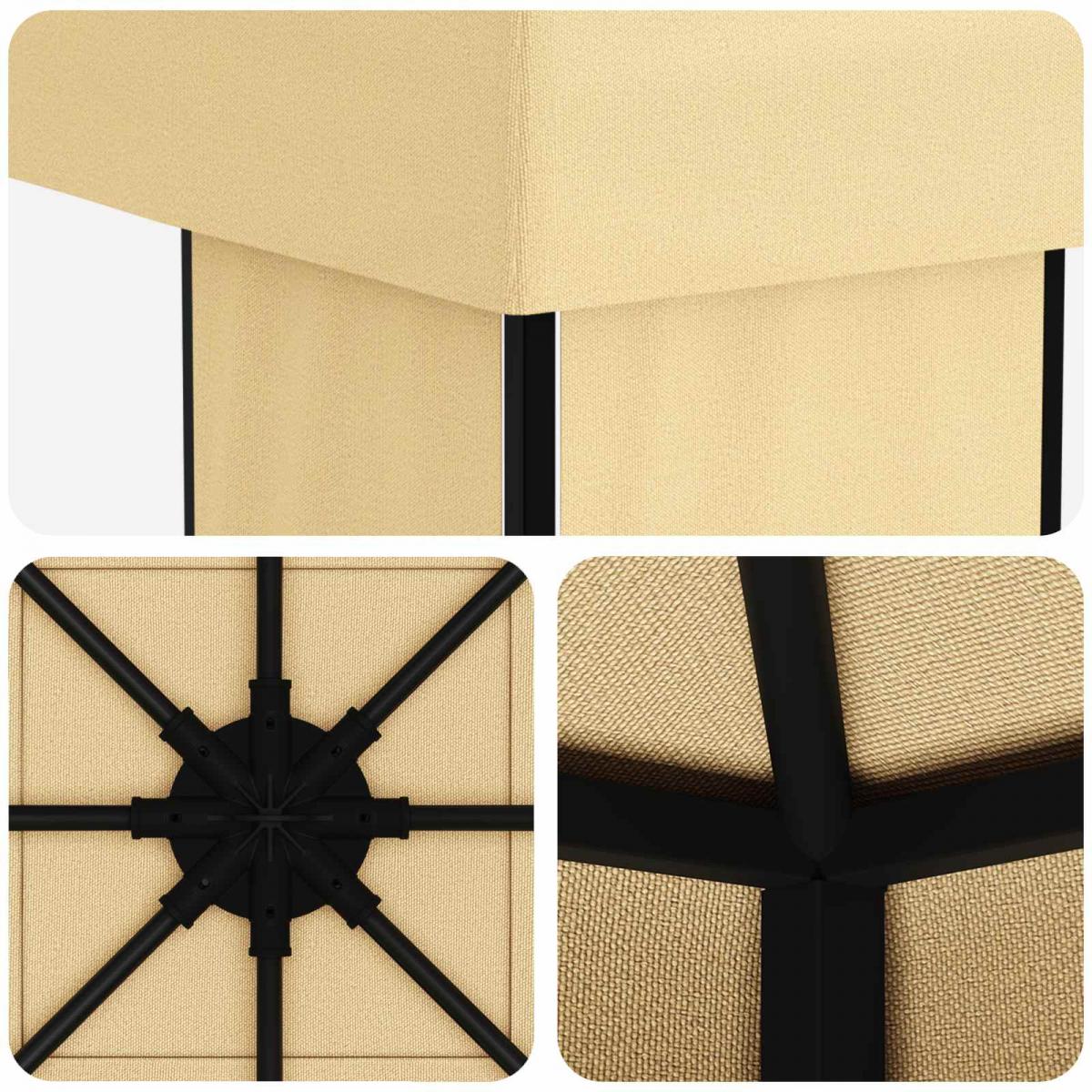 Cenador Terracota Poliéster y Acero 190 gsm