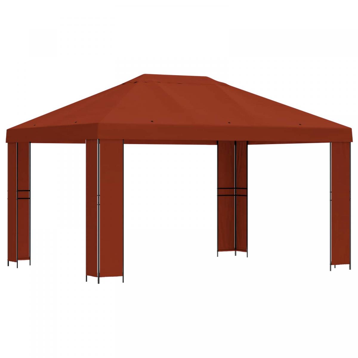 Cenador Terracota Poliéster y Acero 190 gsm