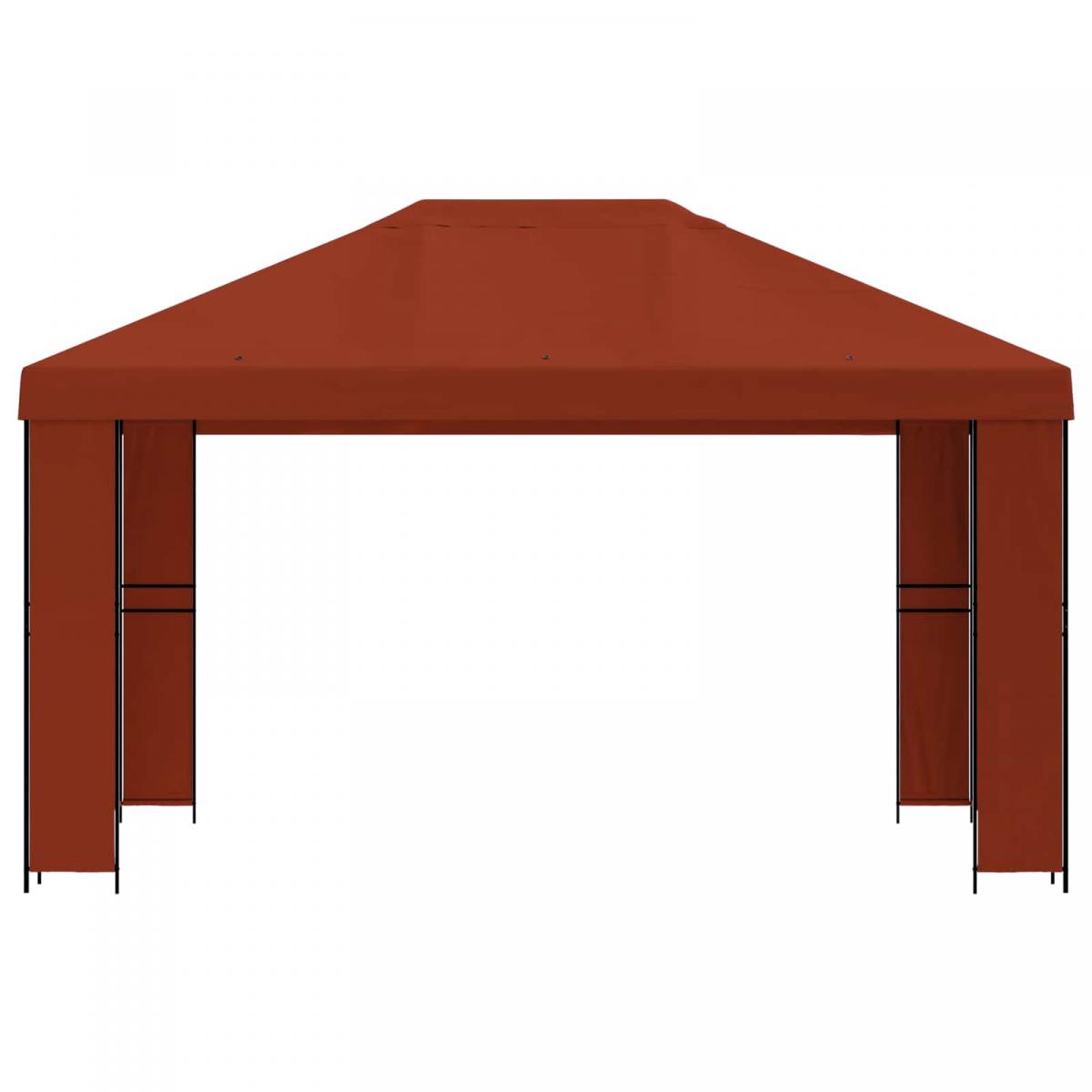 Cenador Terracota Poliéster y Acero 190 gsm
