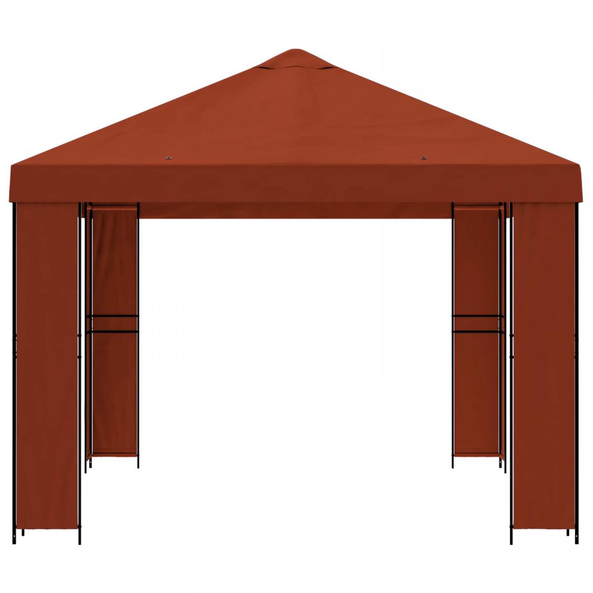 Cenador Terracota Poliéster y Acero 190 gsm