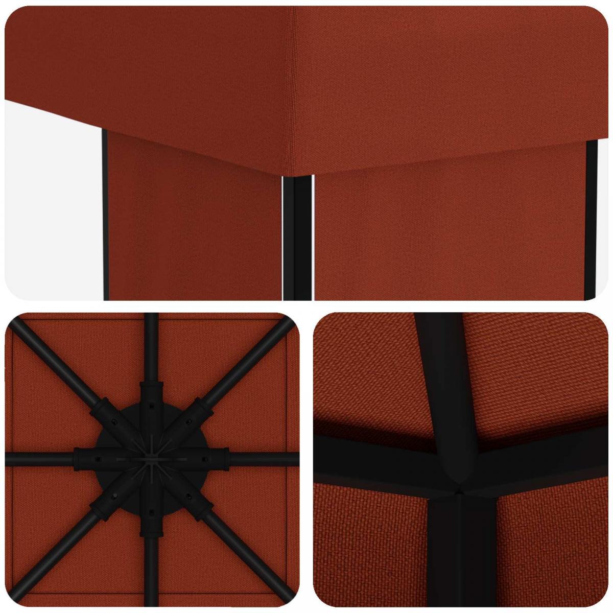 Cenador Terracota Poliéster y Acero 190 gsm